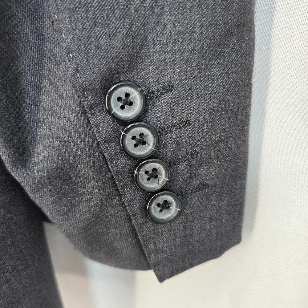 Camiloni Italia Wool Cashmere Blazer Charcoal Gray Sport Coat Size Men's 46R - Picture 13 of 13